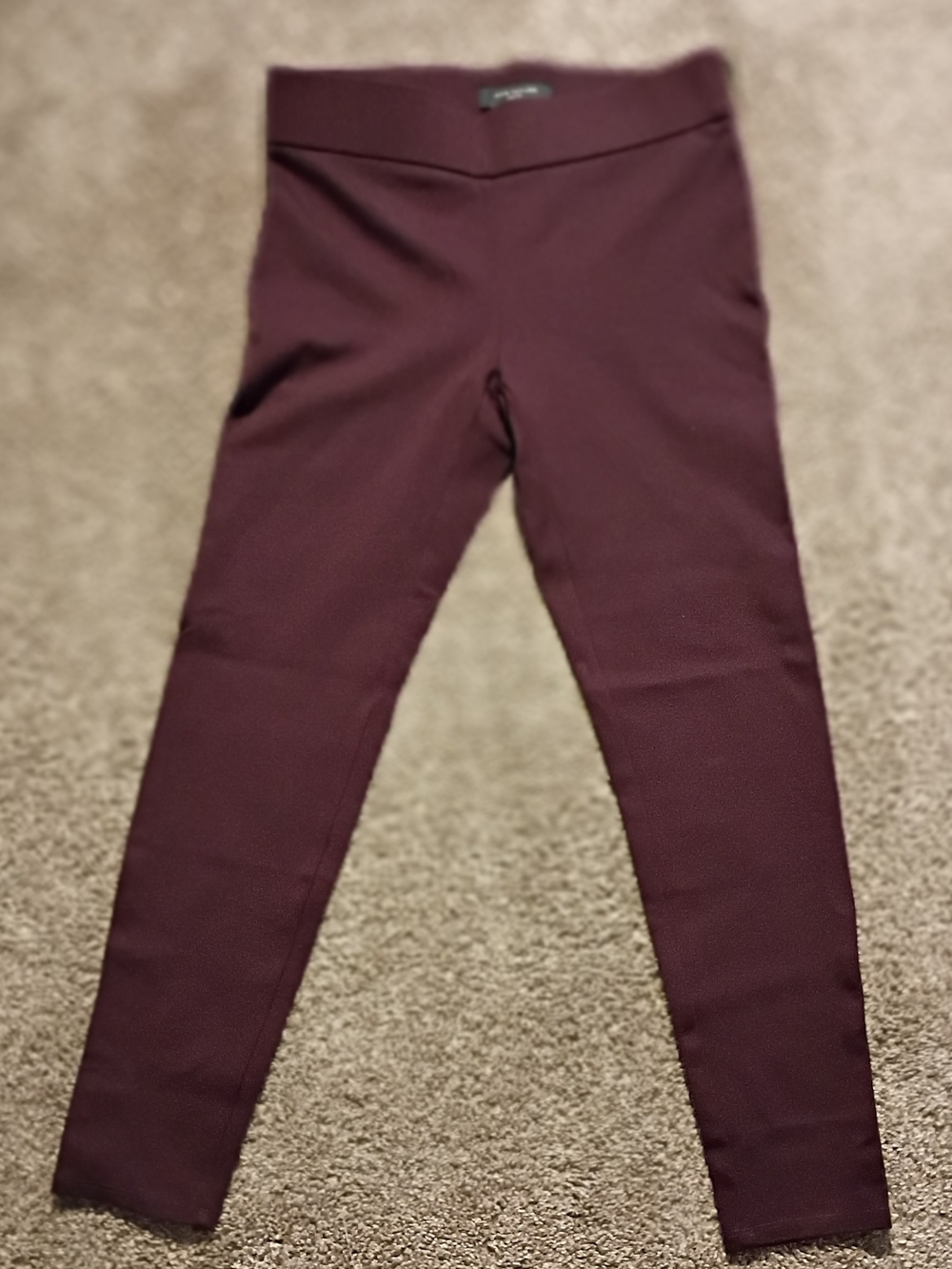 Ann Taylor Petite Ponte Knit Pants  Burgundy. Size 2P.